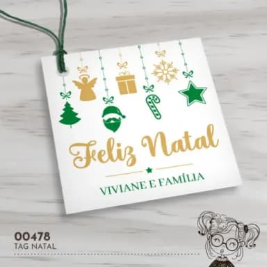 Tag Quadrada Natal - 00478