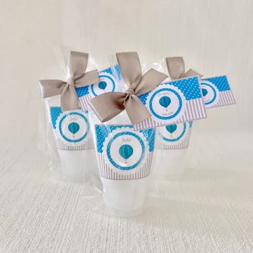 Lembrança Hidratante Balão de Ar Azul e Cinza