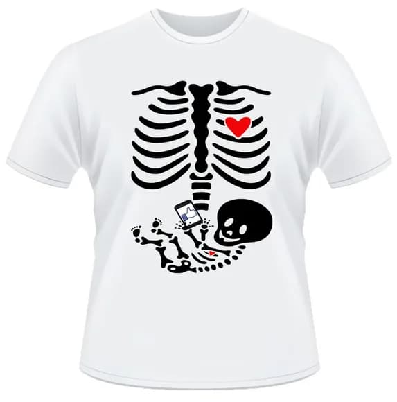 Camiseta Raio X - bebe esqueleto