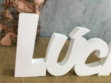 Letras Decorativas - nome em MDF + Raposa