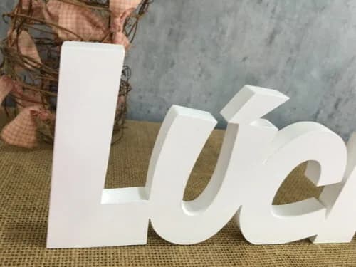 Letras Decorativas - nome em MDF + Raposa