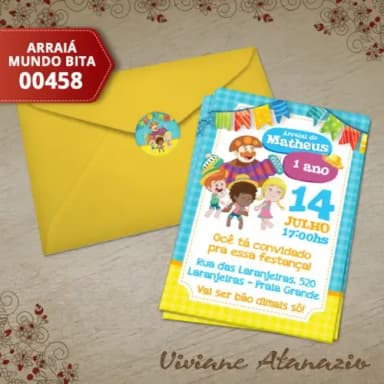 Convite Arraiá Mundo Bita - 00458