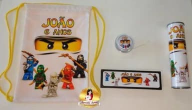 Kit Jogos na Mochila Ninjago Branco