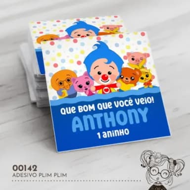 Adesivo Quadrado Plim Plim - 00142
