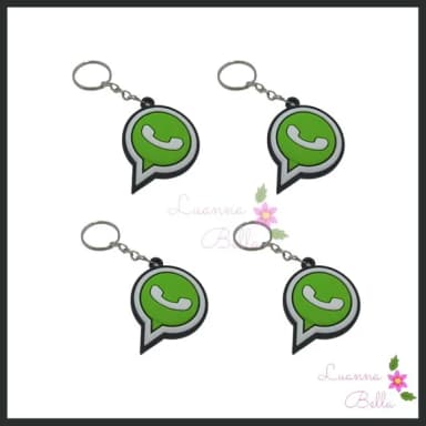 Chaveiros em Apliques Emborrachados WhatsApp -pct c/4unds