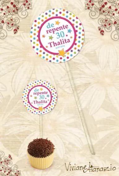 Topper Bolinhas Coloridas - 00222