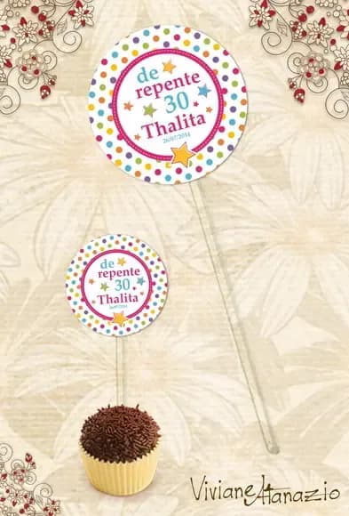 Topper Bolinhas Coloridas - 00222