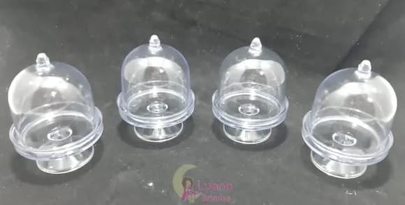 Mini Cúpula Transparente de Acrílico - pct c/5 unidades