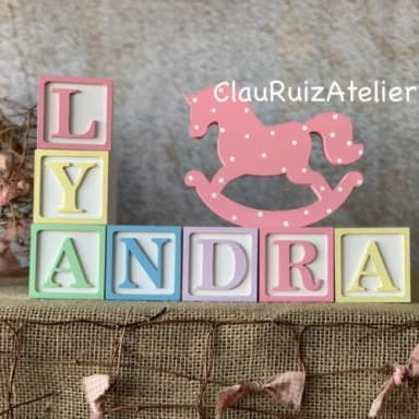 Candy Colors - Cubos 6x6cm Ts + Cavalinho De Balanço