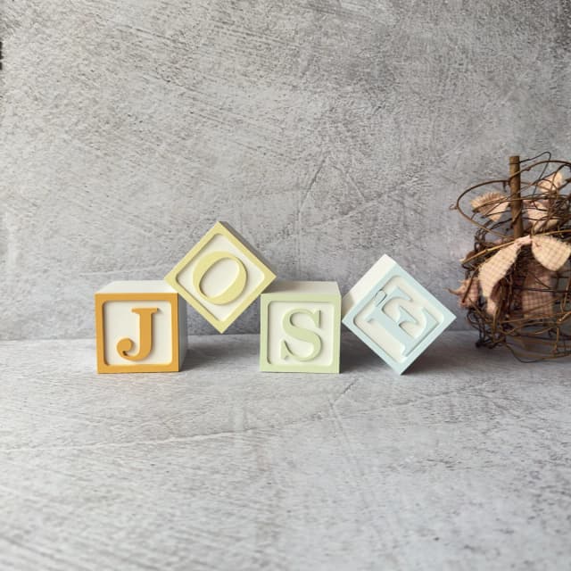 Cubos Personalizados 6x6 cm em MDF – para Quarto de Bebê