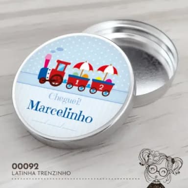Latinha Adesivada Trenzinho - 00092