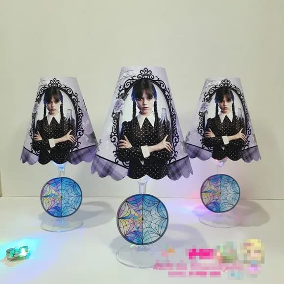 Centro de Mesa Abajur na Taça com Led. Wandinha