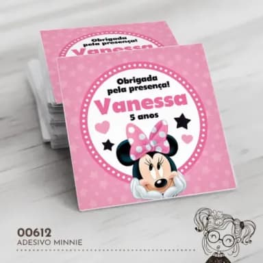 Adesivo Quadrado Minnie - 00612