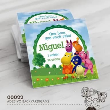 Adesivo Quadrado Backyardigans - 00022