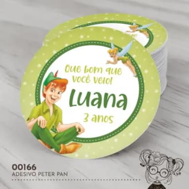 Adesivo Redondo Peter Pan - 00166