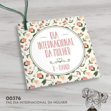 Tag Quadrada Dia Internacional da Mulher - 00376