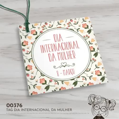 Tag Quadrada Dia Internacional da Mulher - 00376