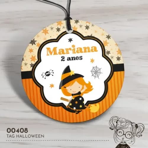 Tag Redonda Halloween - 00408