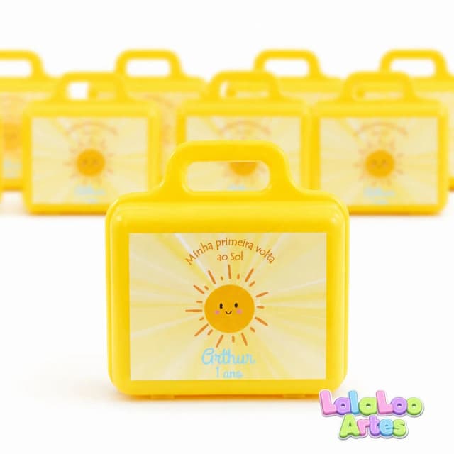 Maletinha Minha Primeira Volta ao Sol Personalizada