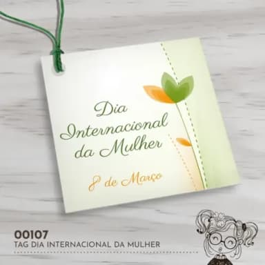 Tag Quadrada Dia Internacional da Mulher - 00107