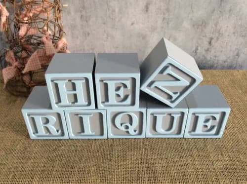 Nomes com Moldura 6x6cm Ts Decoração de Bebê