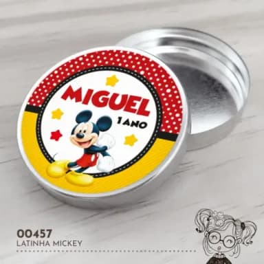 Latinha Adesivada Mickey - 00457