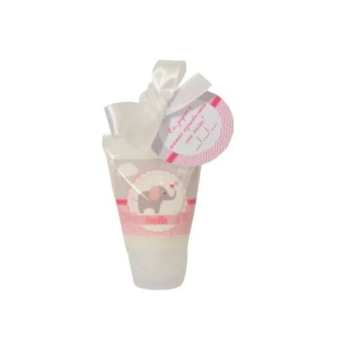 Lembrança Maternidade Creme Hidratante Chevron Elefante Rosa