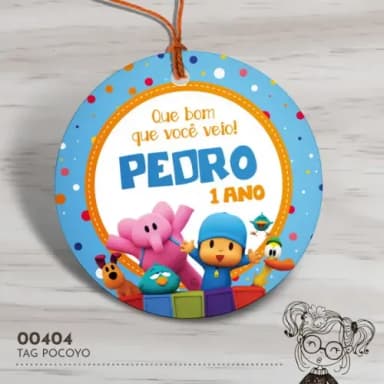 Tag Redonda Pocoyo - 00404
