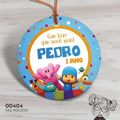 Tag Redonda Pocoyo - 00404