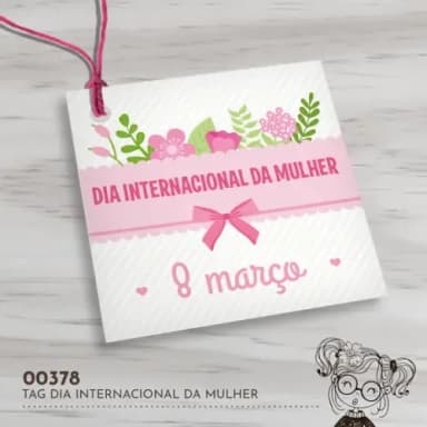 Tag Quadrada Dia Internacional da Mulher - 00378