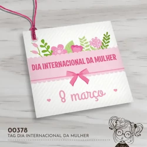 Tag Quadrada Dia Internacional da Mulher - 00378