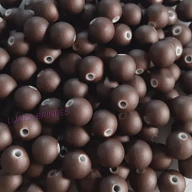 Bolinha Emborrachada Marron 10mm Pct 100 Unidades