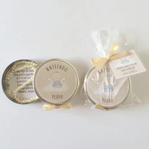 Lembrancinha para Batizado Mini Terço