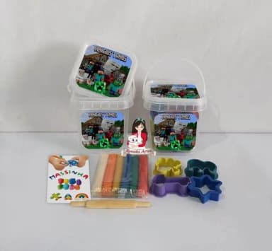 Kit Massinha no Baldinho Personalizado Minecraft