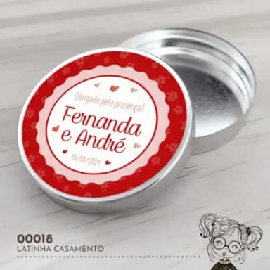 Latinha Adesivada Corações - 00018