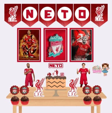 Kit Festa Só Um Bolinho LIVERPOOL - Decoração de Festa