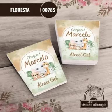 Adesivo Bisnaga Álcool Gel Floresta - 00785