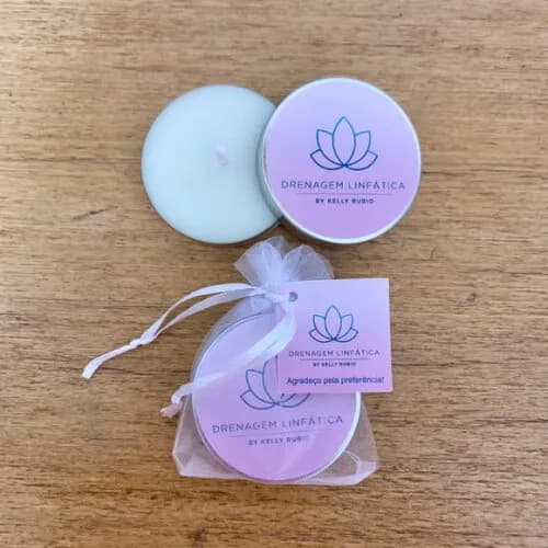 Brinde Empresarial Vela Aromática Organza Estética