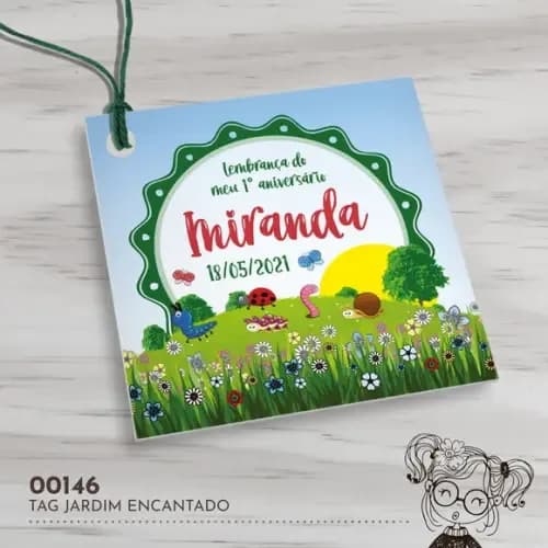 Tag Quadrada Jardim Encantado - 00146