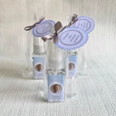 Álcool 70% Spray Lembrancinha Batizado com foto