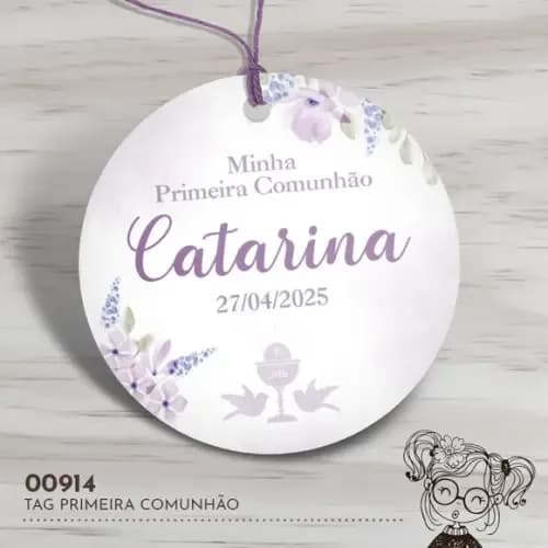 Tag Redonda Primeira Comunhão - 00914