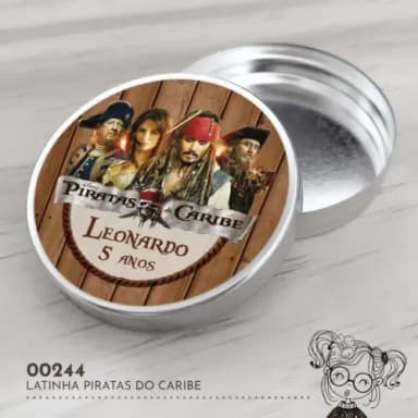 Latinha Adesivada Piratas do Caribe - 00244