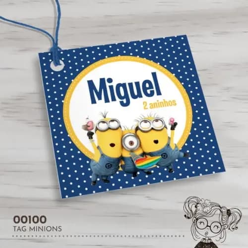 Tag Quadrada Minions - 00100