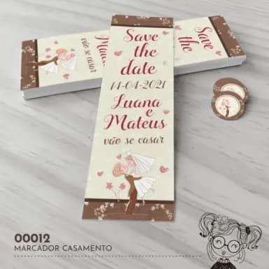 Marcador de Livro Save The Date - 00012