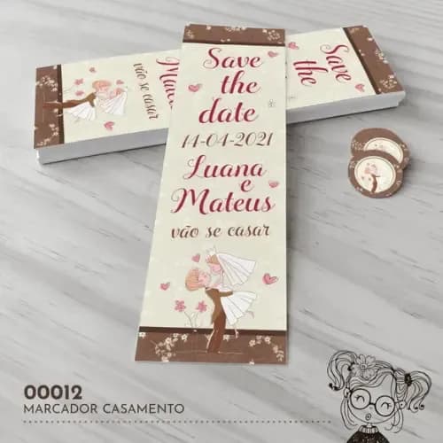 Marcador de Livro Save The Date - 00012