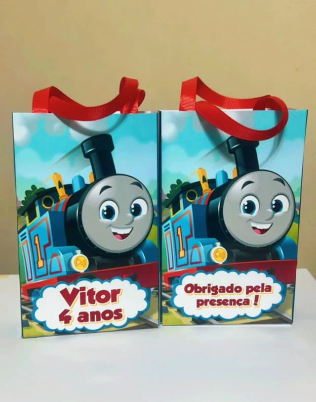 Sacolinhas Personalizada Thomas e Seus Amigos Para Lembrancinhas