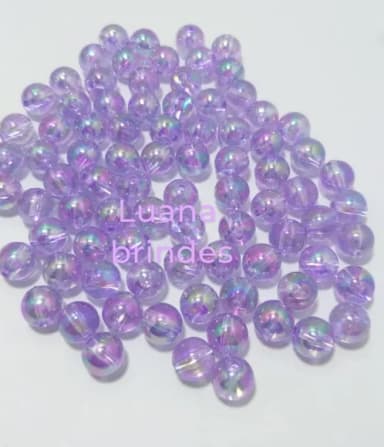Bolinhas Lilás Furta cor com Furo - 10mm - 100 Unidades
