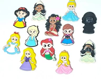 Ponteira para Lápis Princesas Emborrachado 10 Unidades