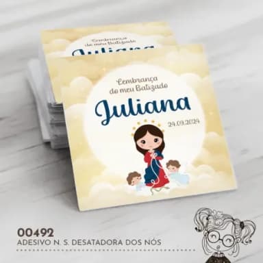 Adesivo Quadrado N. S. Desatadora dos Nós - 00492