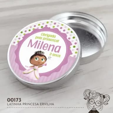 Latinha Adesivada Princesa Ervilha - 00173